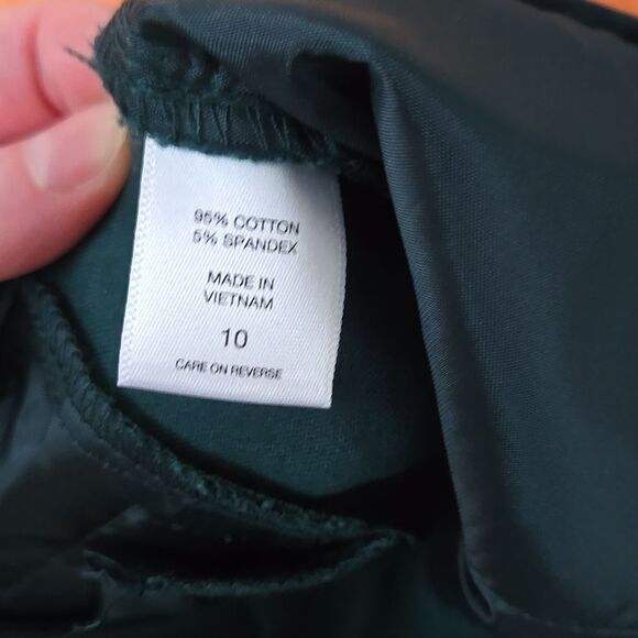 NWT NY&CO The Audrey pant Size 10 Dark Green Slim LEG WOMENS WORK - Picture 8 of 8